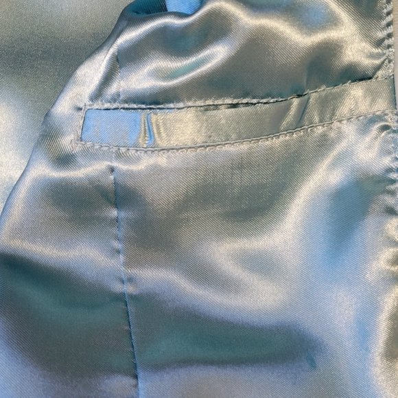 ❣️HP❣️ Pamela McCoy 100% leather aqua full zip satin lined jacket sz: M NWOT - Picture 8 of 12